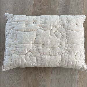Hello Kitty Standard Quilted Pillow Sham in Linen/Cotton (Like New Condition)